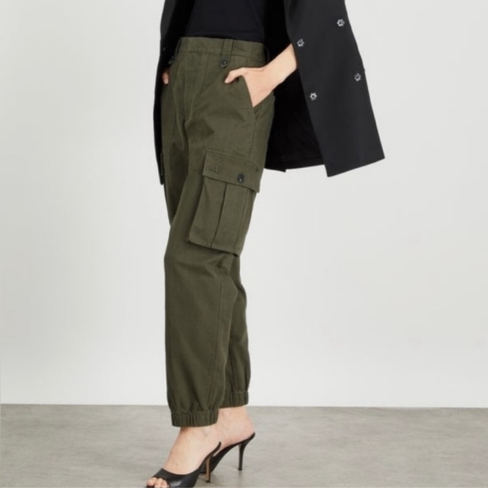 Zadig & Voltaire Pilote Canvas Cargo Jogger Pant Olive Green 34 / XS‎